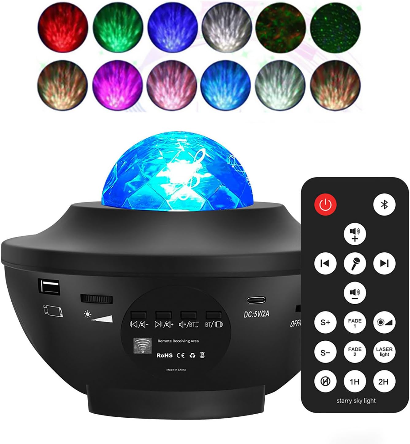 Star Projector Galaxy Light Projector, 3 in 1 Galaxy Projector Night Light with Remote Control, Music Speaker & Timer, Star Lights for Bedroom Bedroom/Party/Home Decor